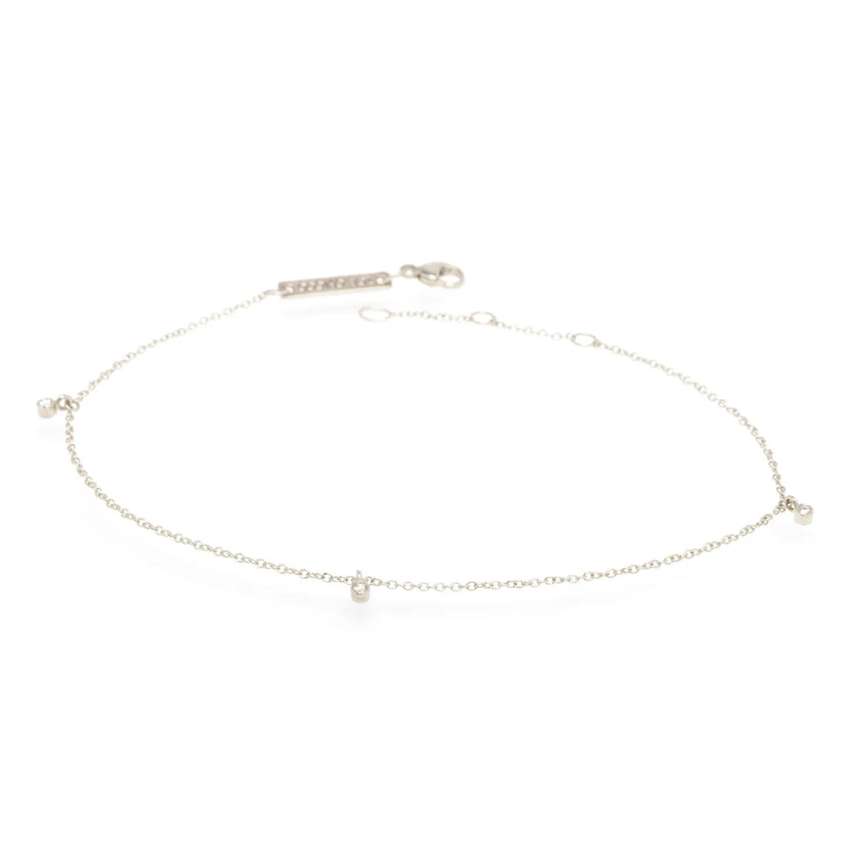 14k 3 Dangling Diamond Anklet