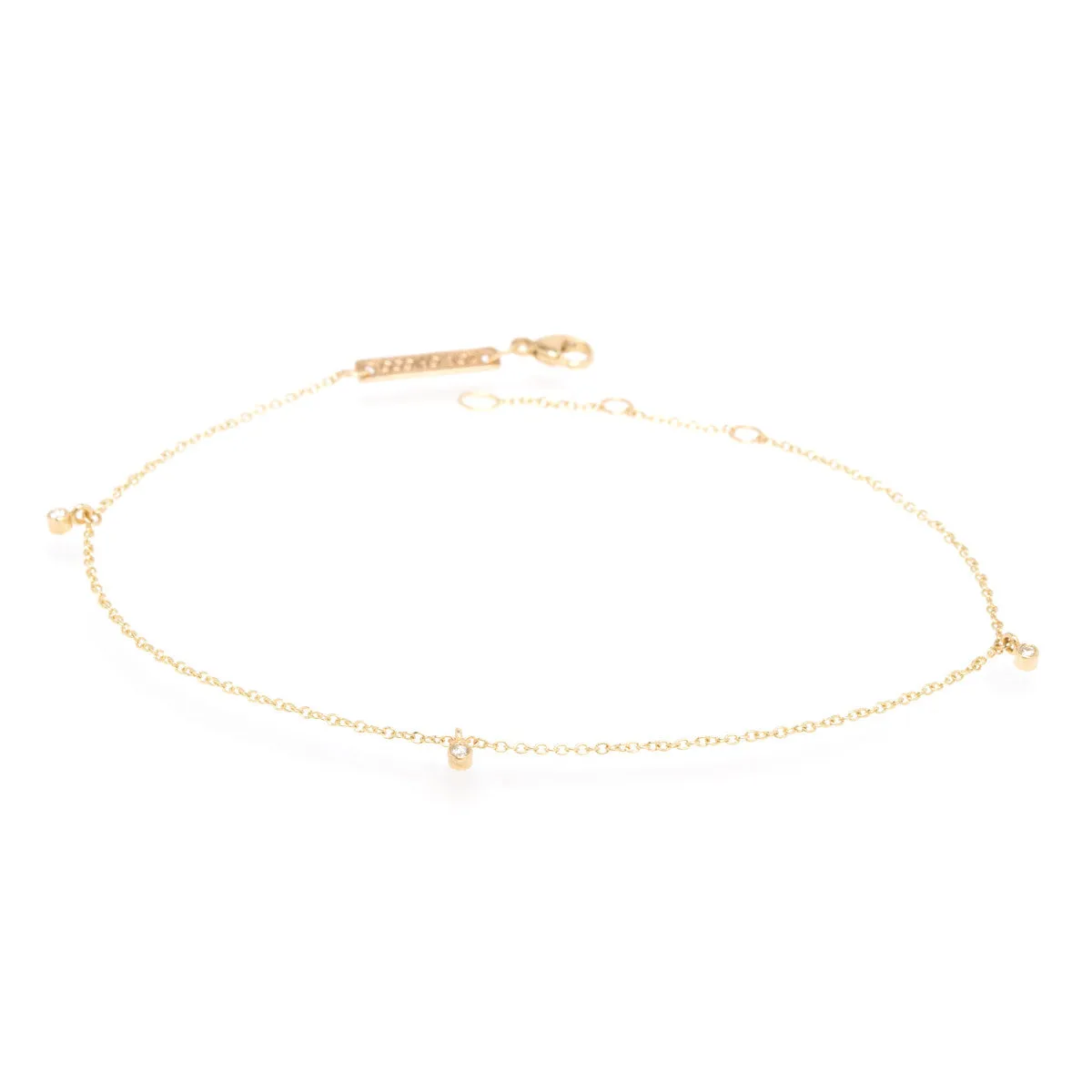 14k 3 Dangling Diamond Anklet