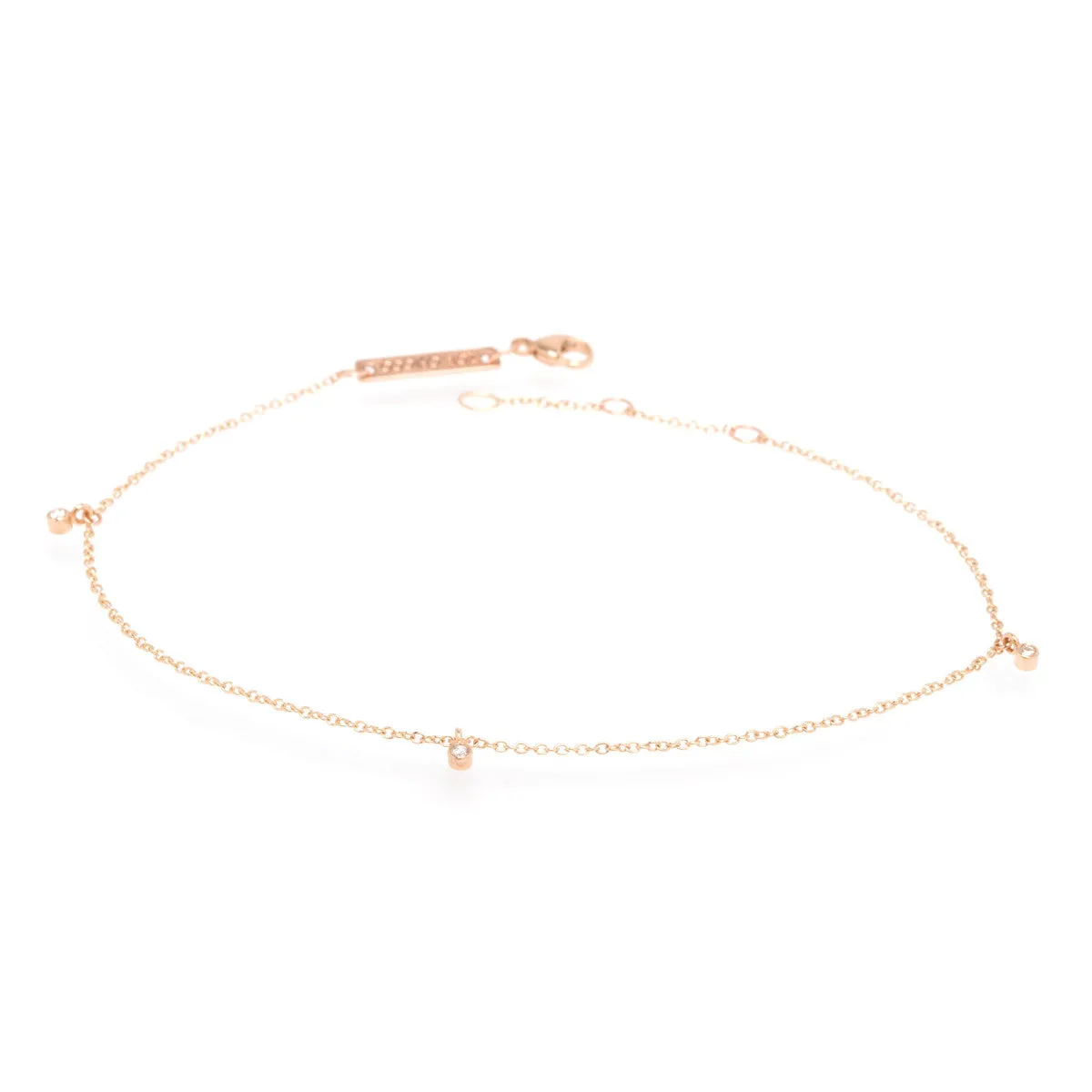 14k 3 Dangling Diamond Anklet