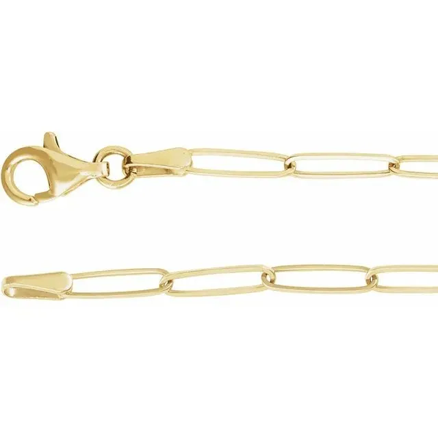 14K Gold Engravable Bar 7" Bracelet