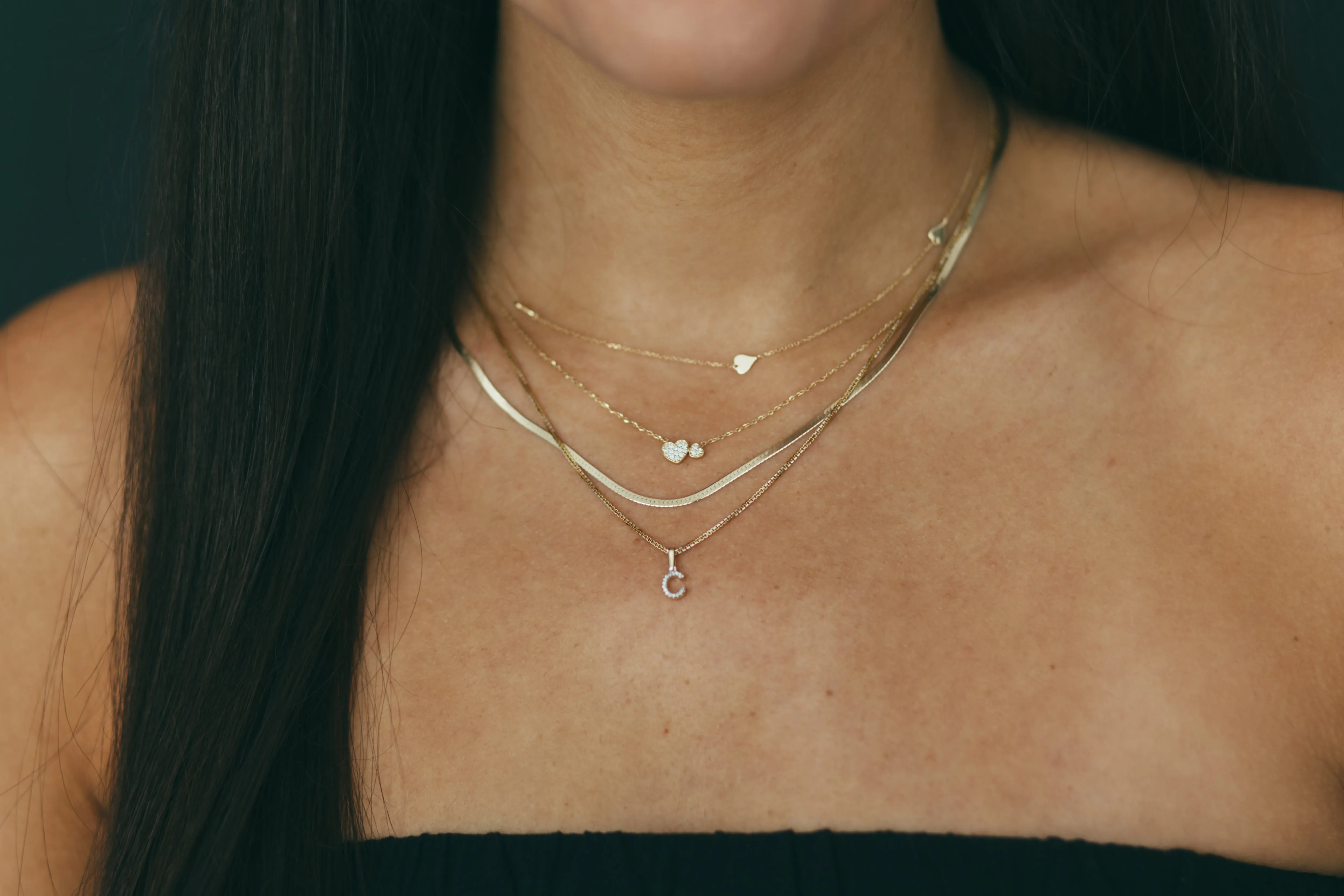 14K Gold Heart by the Yard Necklace