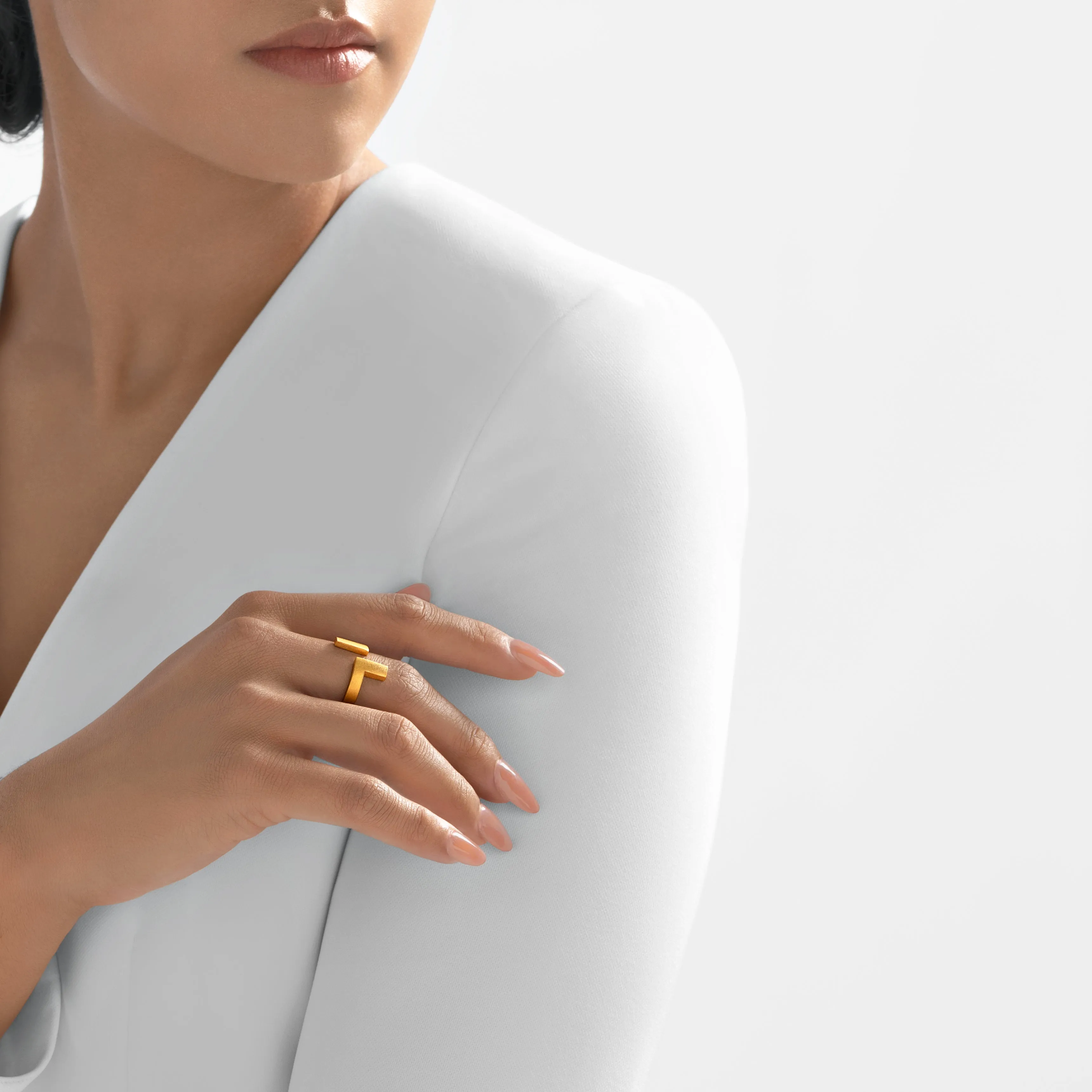 24Kt Gold Double Stop Ring