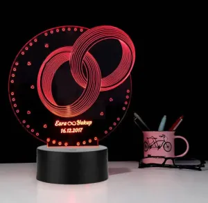 3D Ring Round Customised illusion Lamp S7