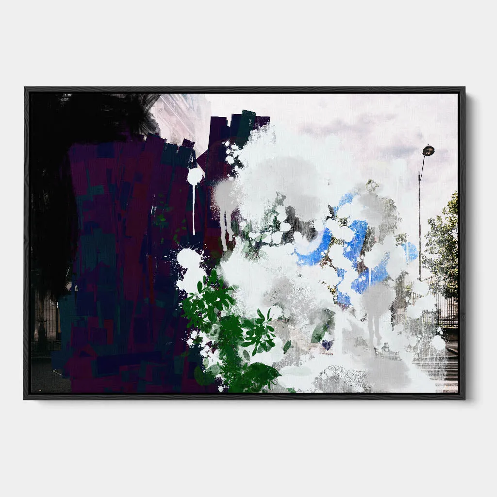 Abstract City Park Framed Canvas