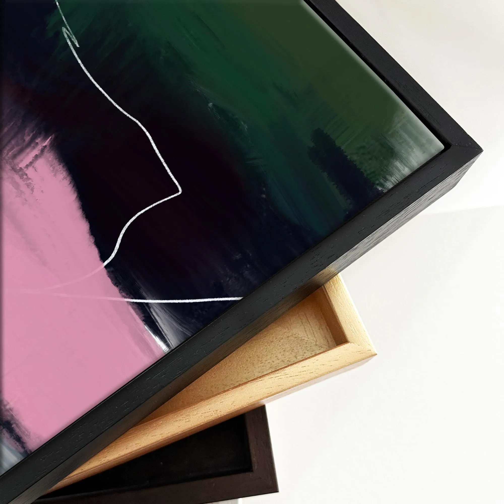 Abstract Colourful Movement Framed Canvas