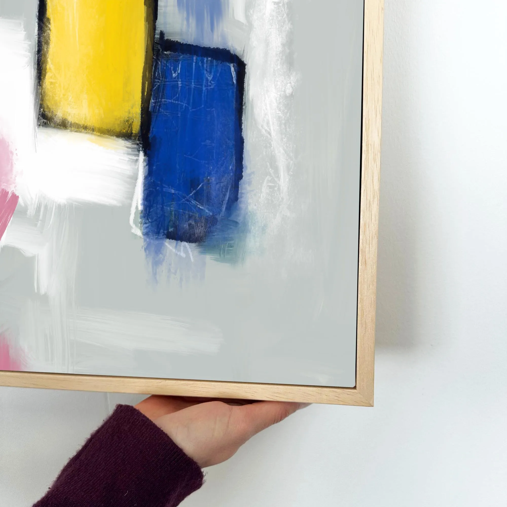 Abstract Colourful Movement Framed Canvas
