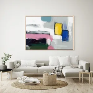 Abstract Colourful Movement Framed Canvas