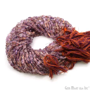 Ametrine Rough Beads, 13 Inch Gemstone Strands, Drilled Strung Briolette Beads, Free Form, 6x4mm
