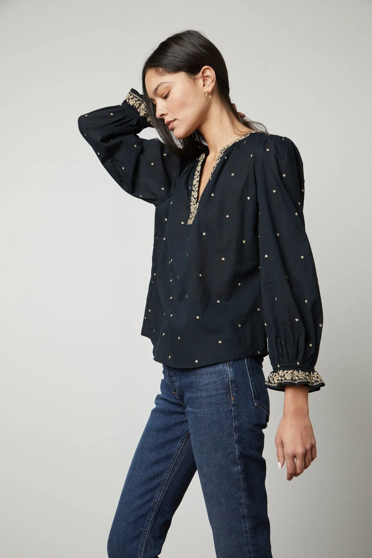 ANIA EMBROIDERED BOHO TOP