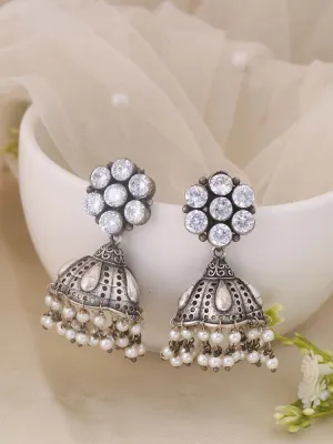 Antique Anandini Oxidised Jhumkis