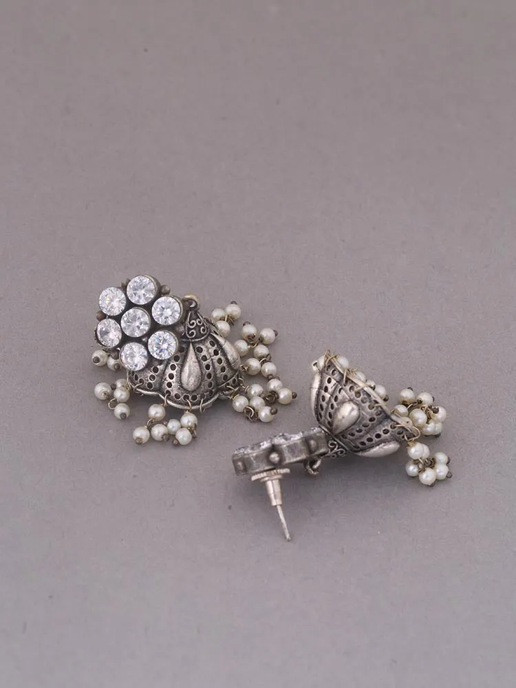 Antique Anandini Oxidised Jhumkis
