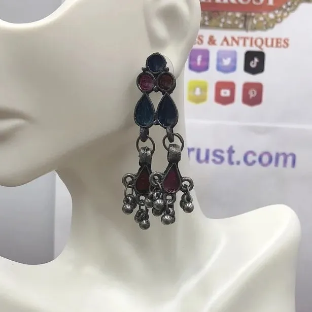 Antique Dangle Mirror Earrings