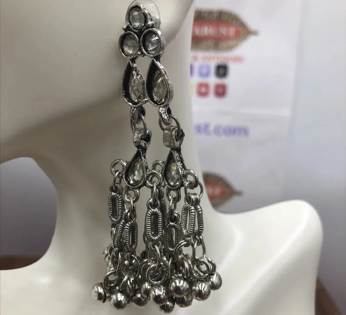 Antique Dangle Mirror Earrings