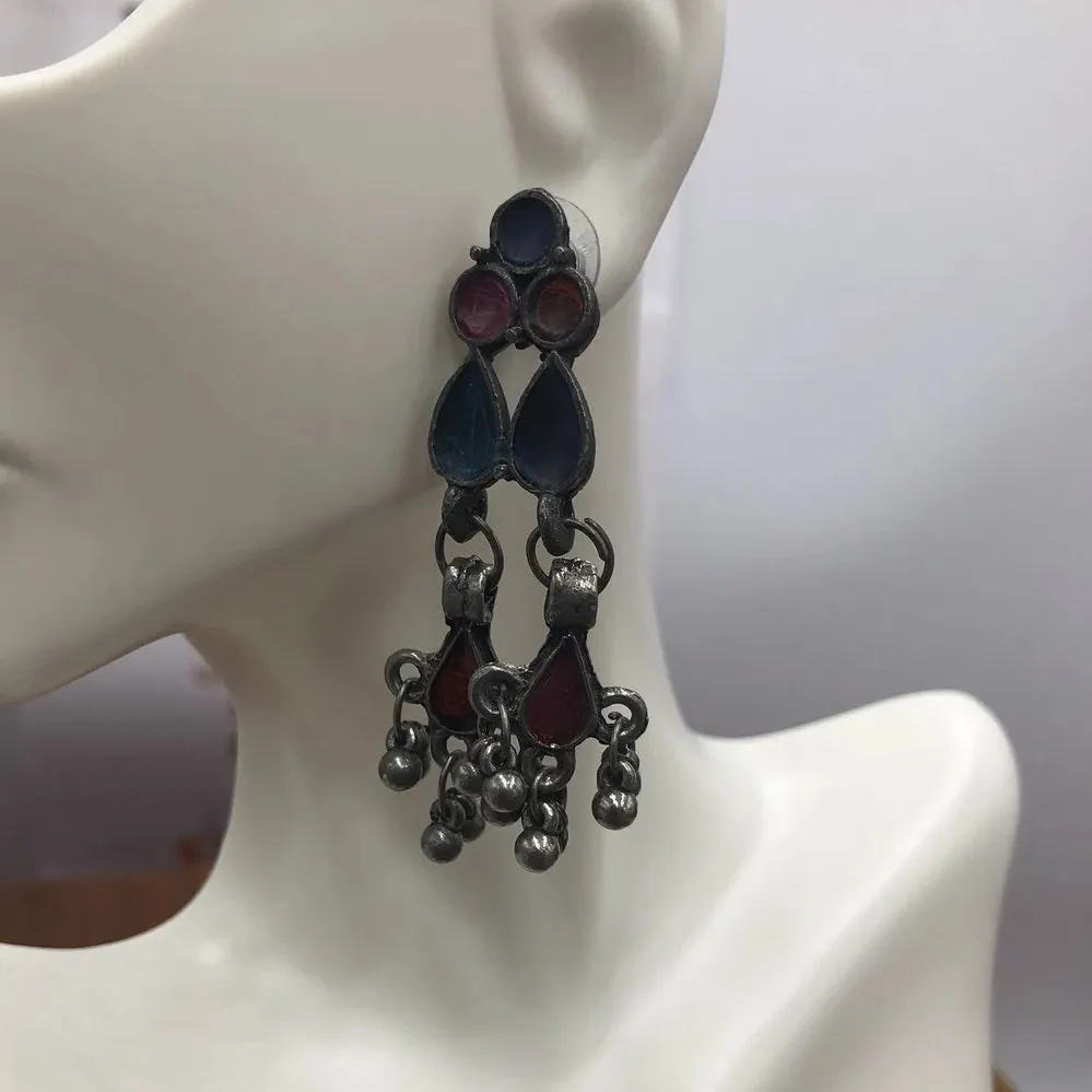 Antique Dangle Mirror Earrings