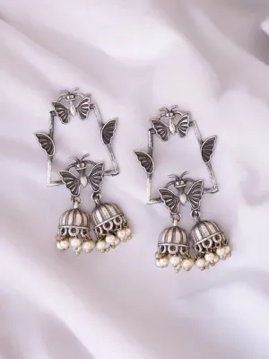 Antique Ekaparnika Oxidised Danglers