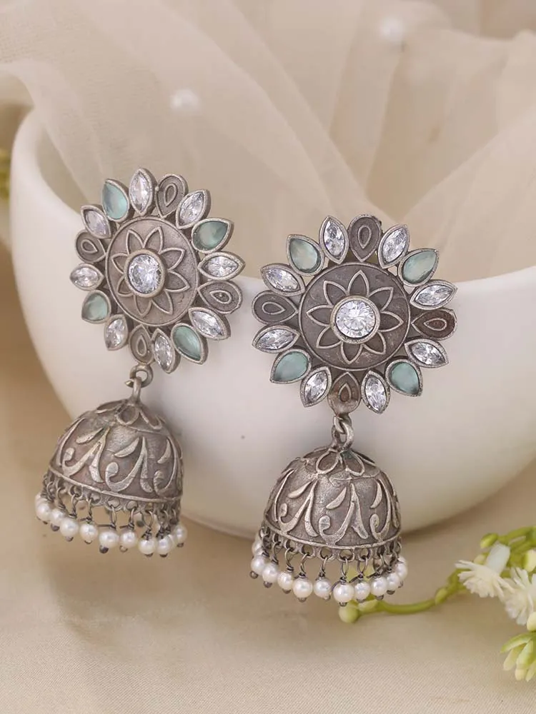 Antique Iniyaa Oxidised Jhumkis