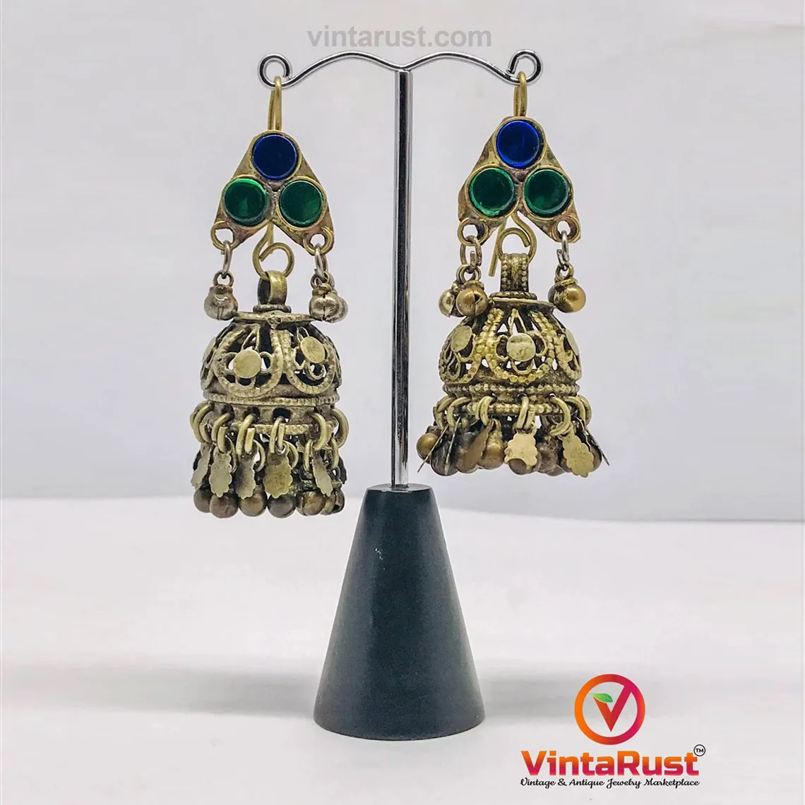 Antique Jhumka Earrings with Traditional Design
