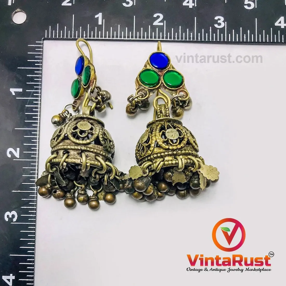 Antique Jhumka Earrings with Traditional Design