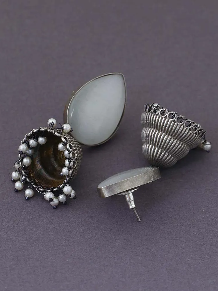 Antique Ridhaan Oxidised Jhumkis