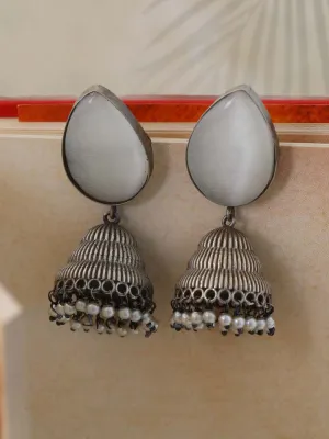 Antique Ridhaan Oxidised Jhumkis