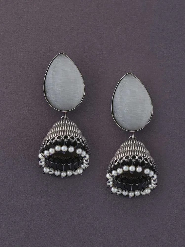 Antique Ridhaan Oxidised Jhumkis