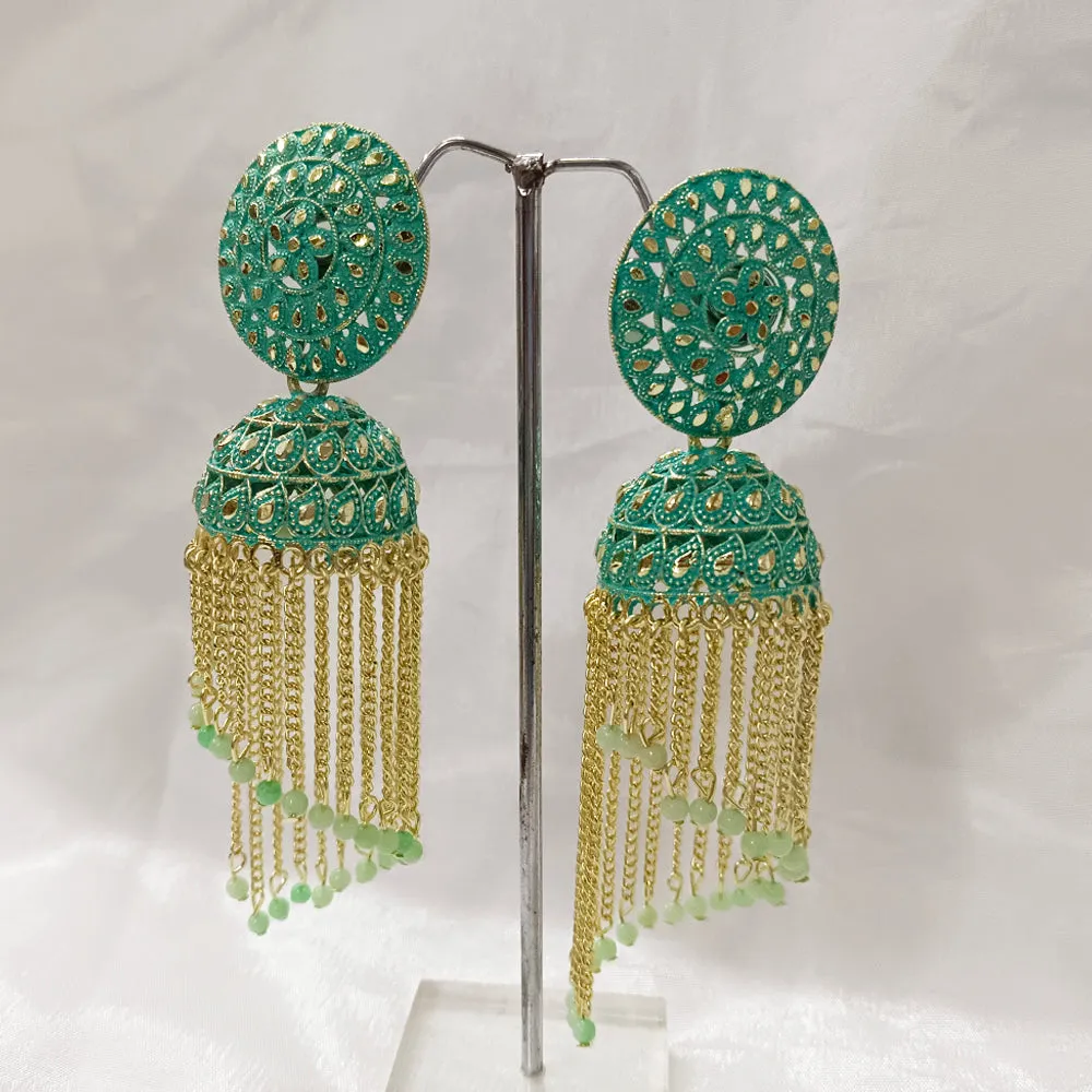 Bhavi Jewels Gold Plated Jhumki Earrings