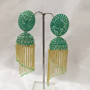 Bhavi Jewels Gold Plated Jhumki Earrings