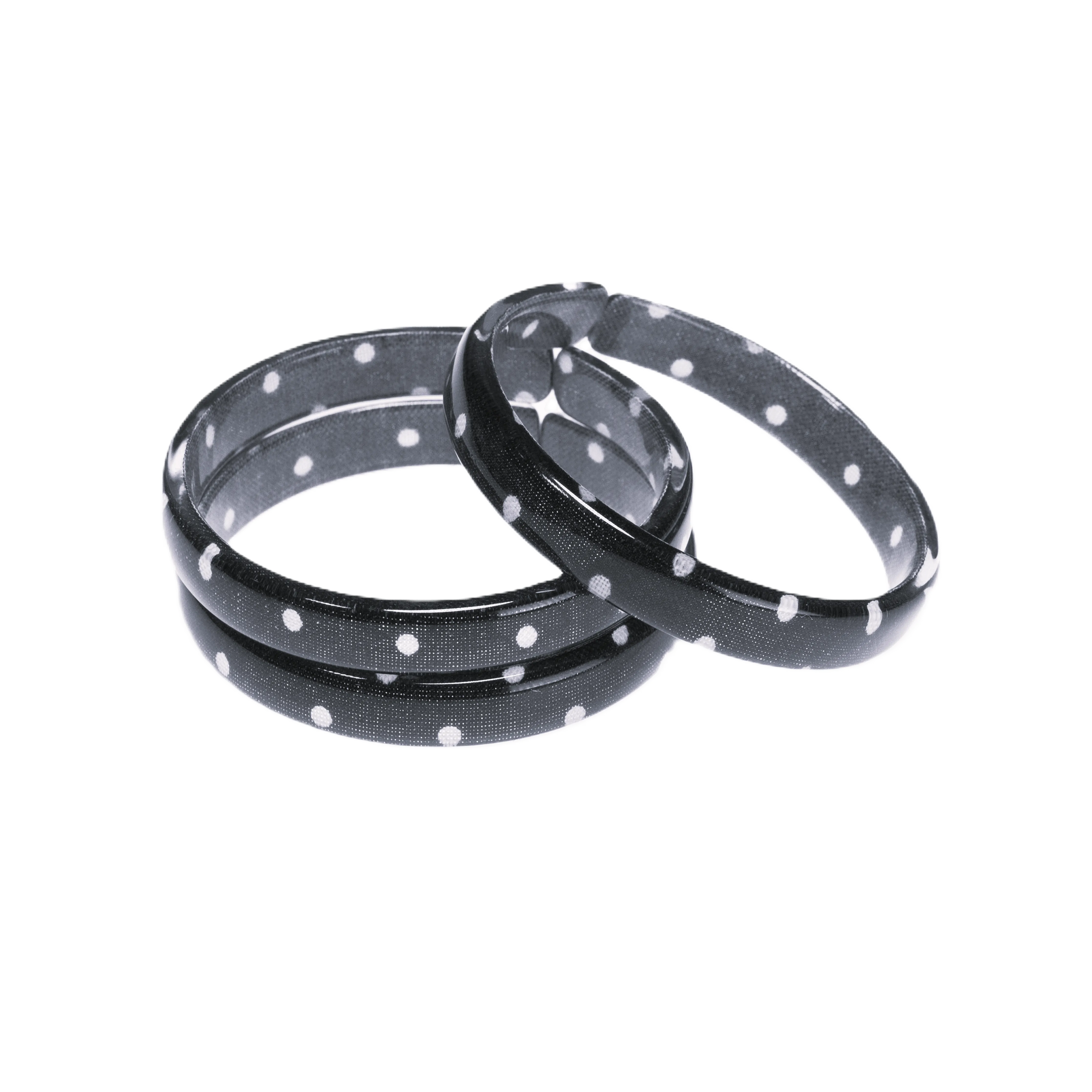 Black & White Polka Dots Bangles Set