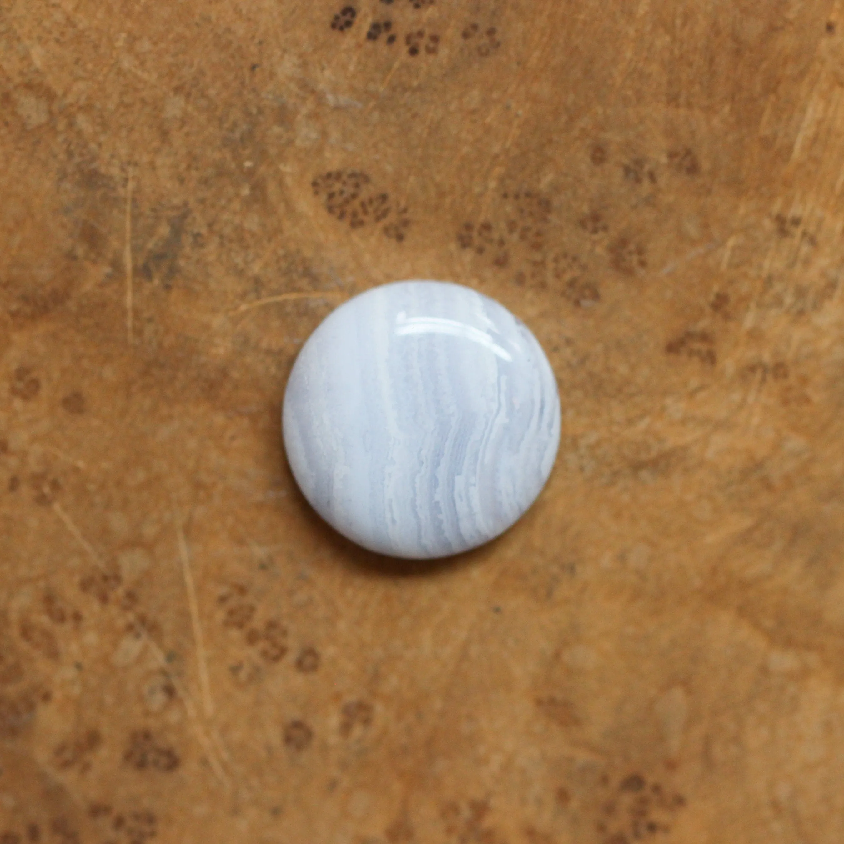Blue Lace Agate Pendant- Silversmith - 15mm Blue Agate Stone - Choose Your Stone - Sterling Silver