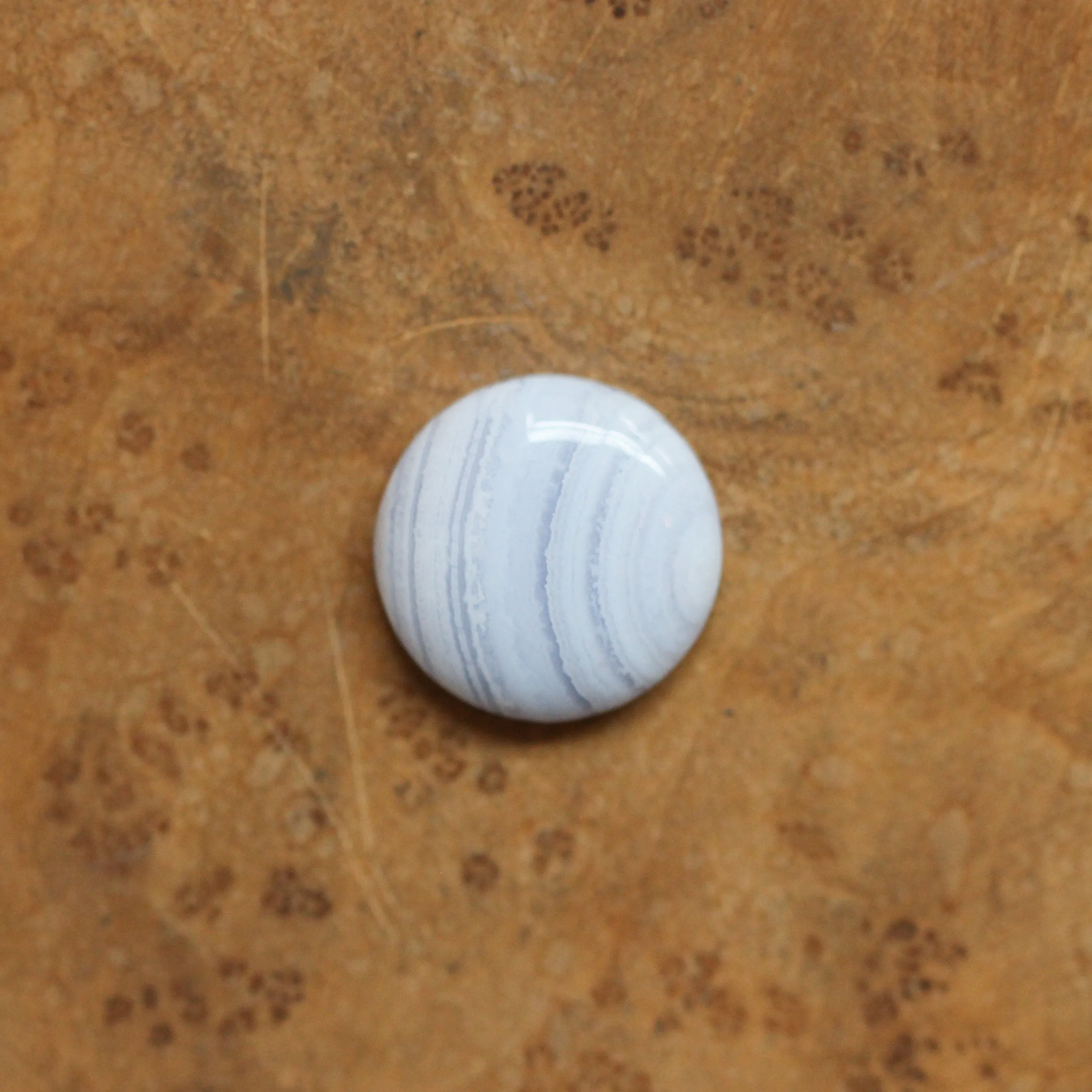 Blue Lace Agate Pendant- Silversmith - 15mm Blue Agate Stone - Choose Your Stone - Sterling Silver