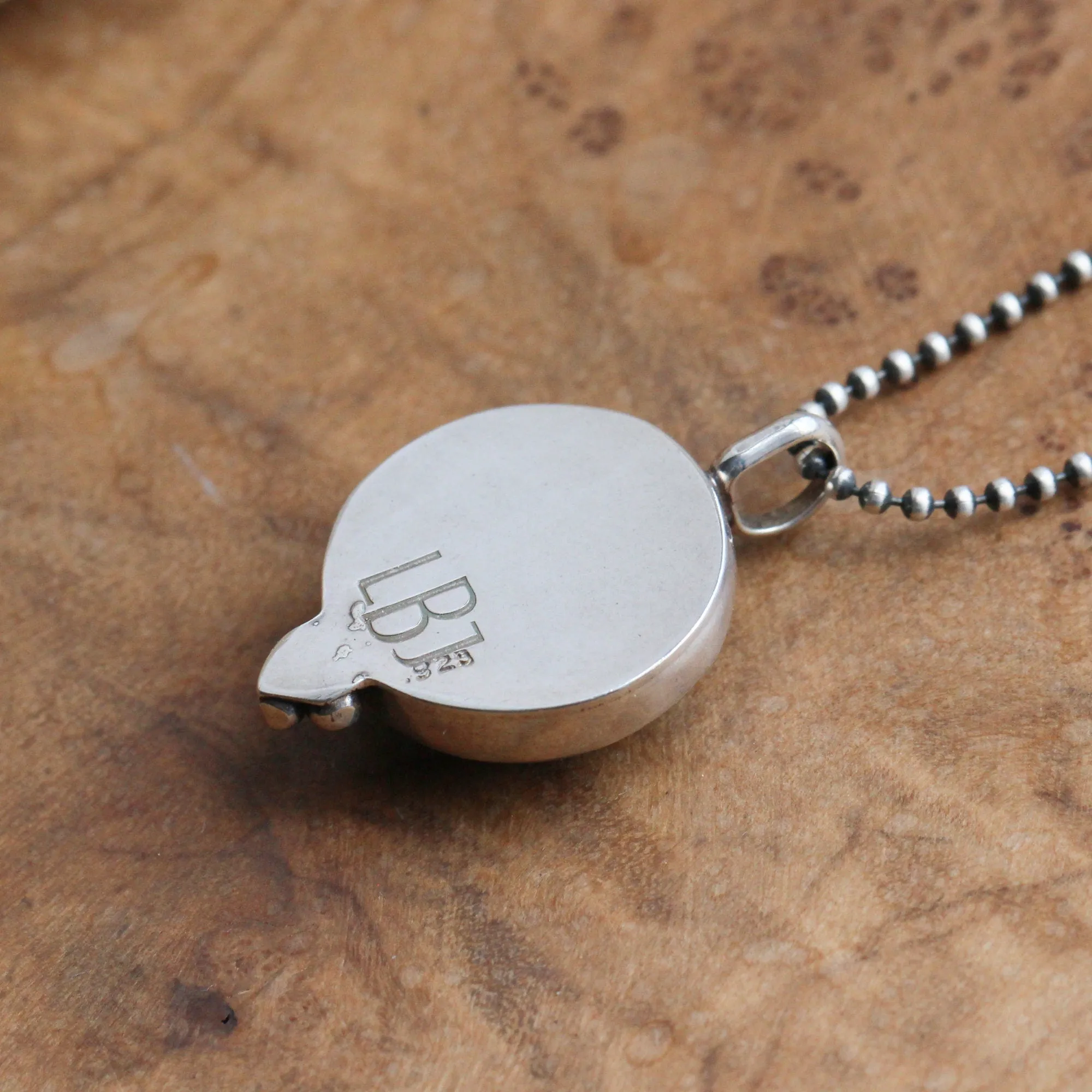 Blue Lace Agate Pendant- Silversmith - 15mm Blue Agate Stone - Choose Your Stone - Sterling Silver