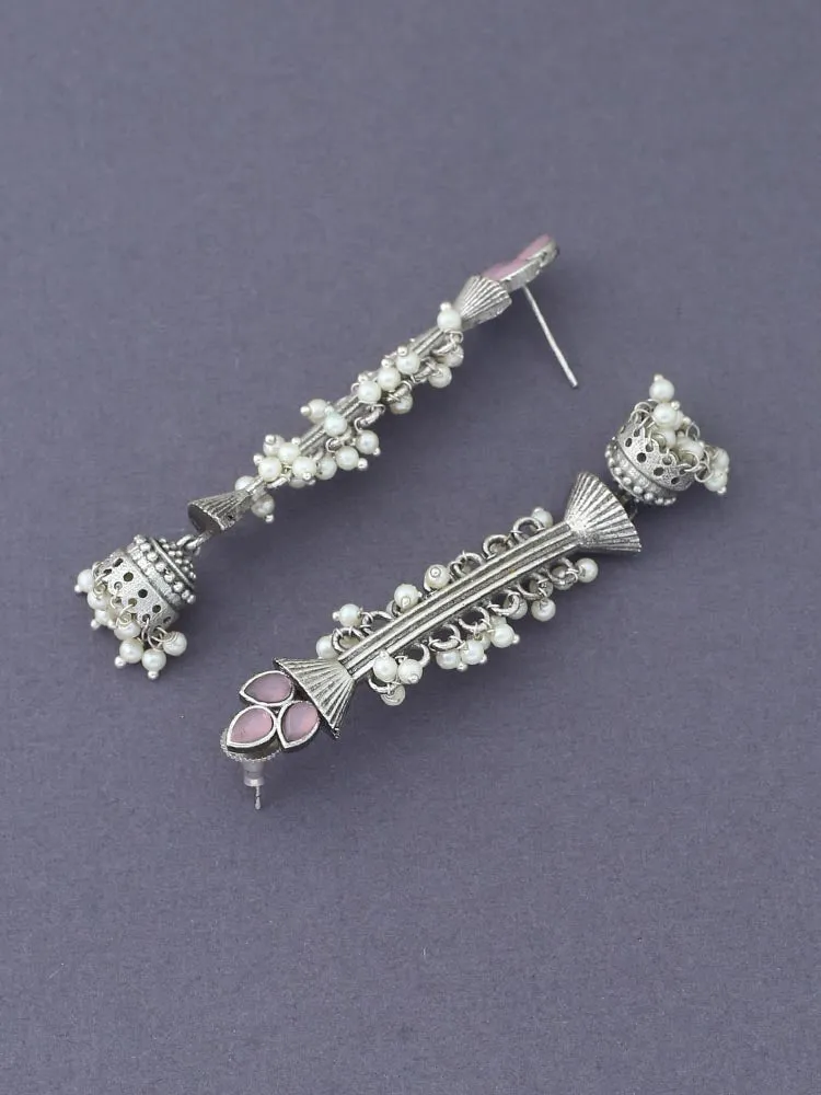 Blush Aanandika Oxidised Jhumkis