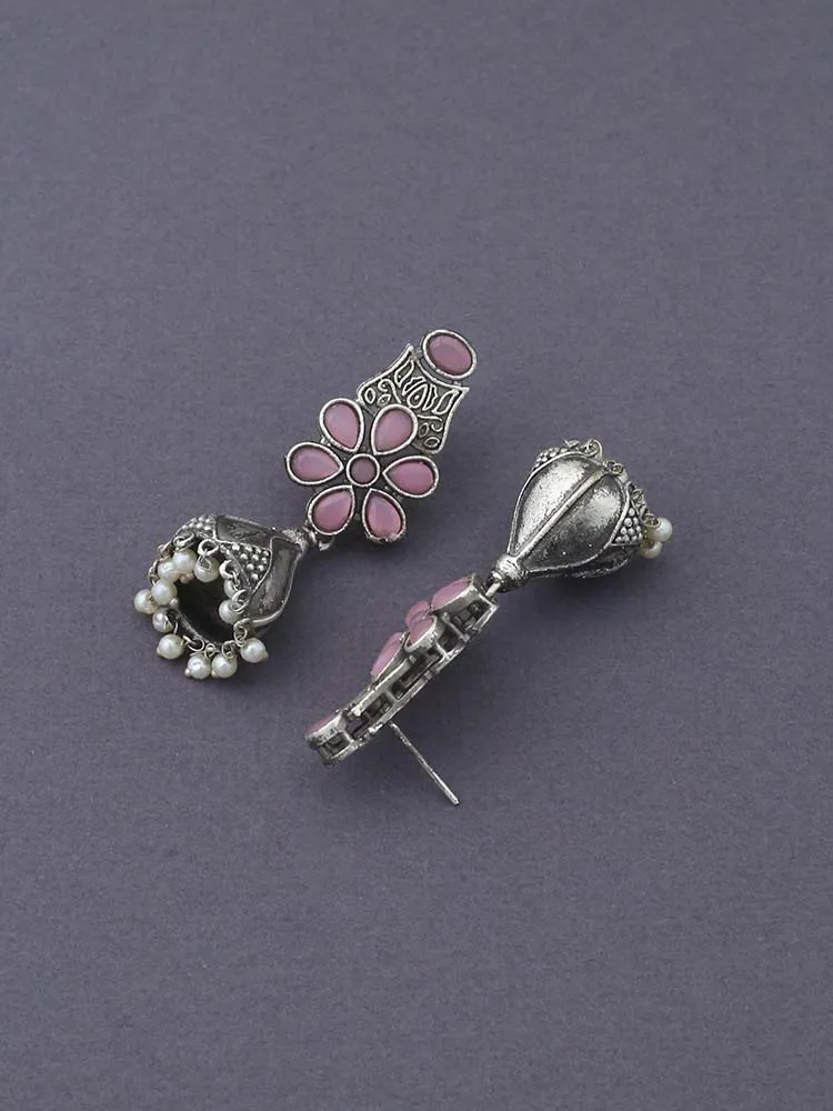 Blush Zacharias Oxidised Jhumkis