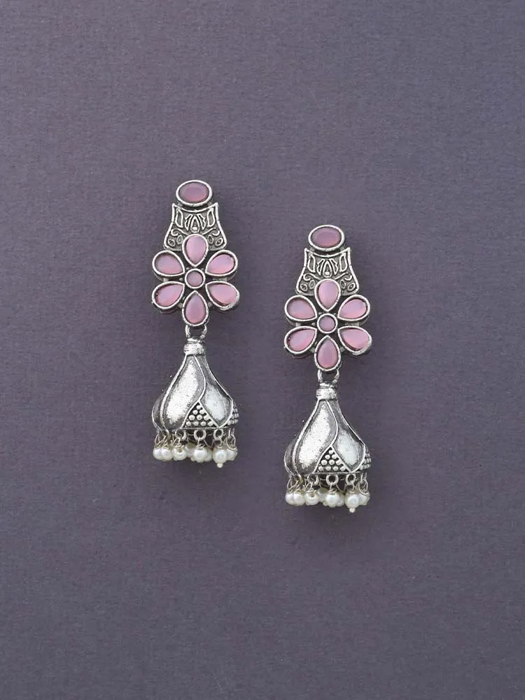 Blush Zacharias Oxidised Jhumkis