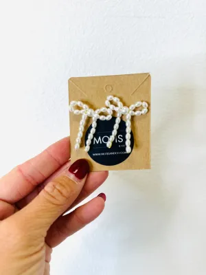 Boaz Bow Pearl Eearrings