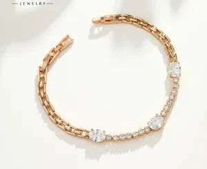 Bracelets for women niche light luxury design inlaid with zirconium thick chain niche high-end temperament