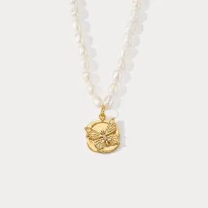 Butterfly Pearl Necklace