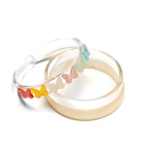Butterfly Pearl Pastel Bangles Set