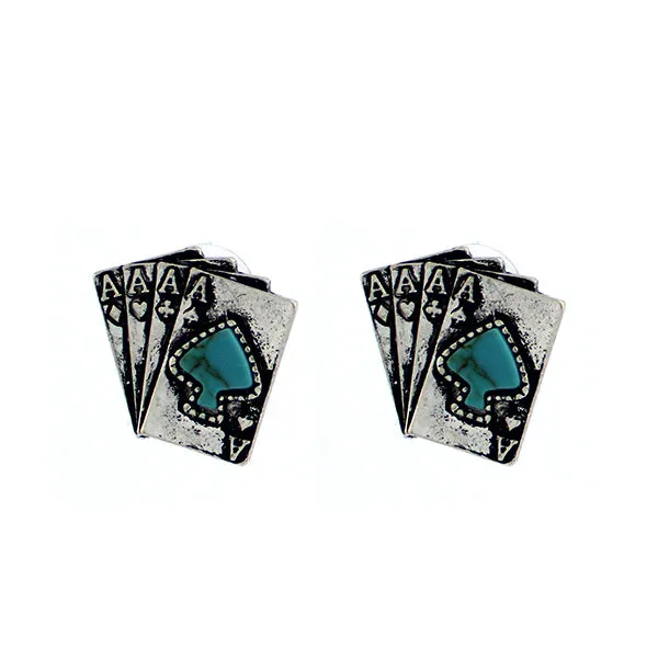 Card Suit Fashion Earrings