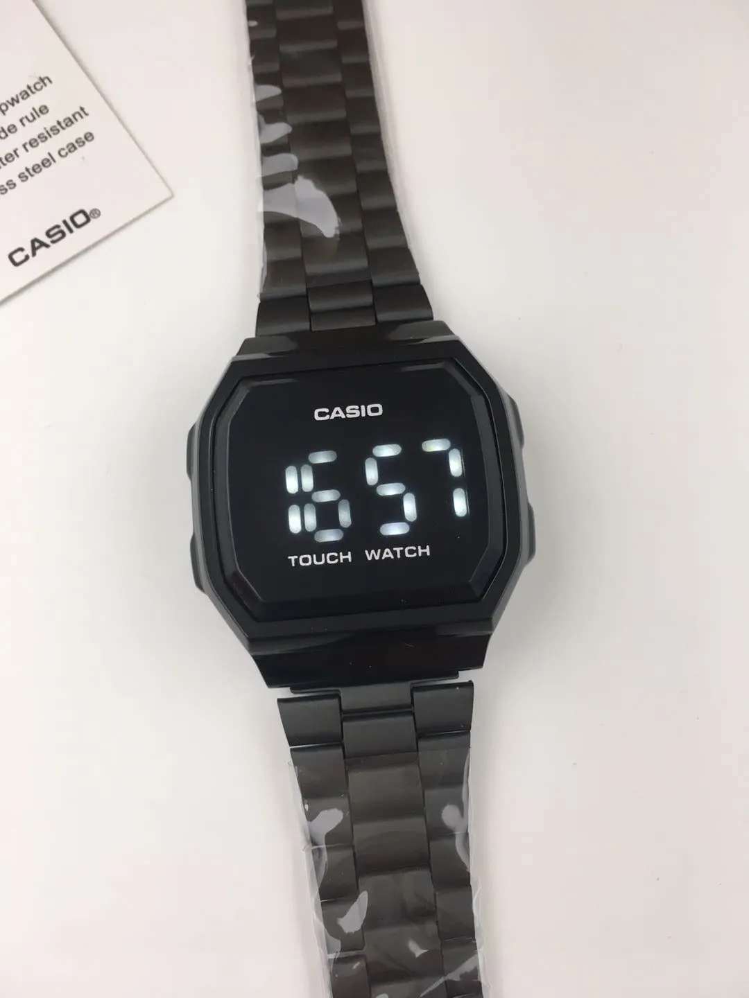 CASIO Vintage Touch Screen LED Watch - Black