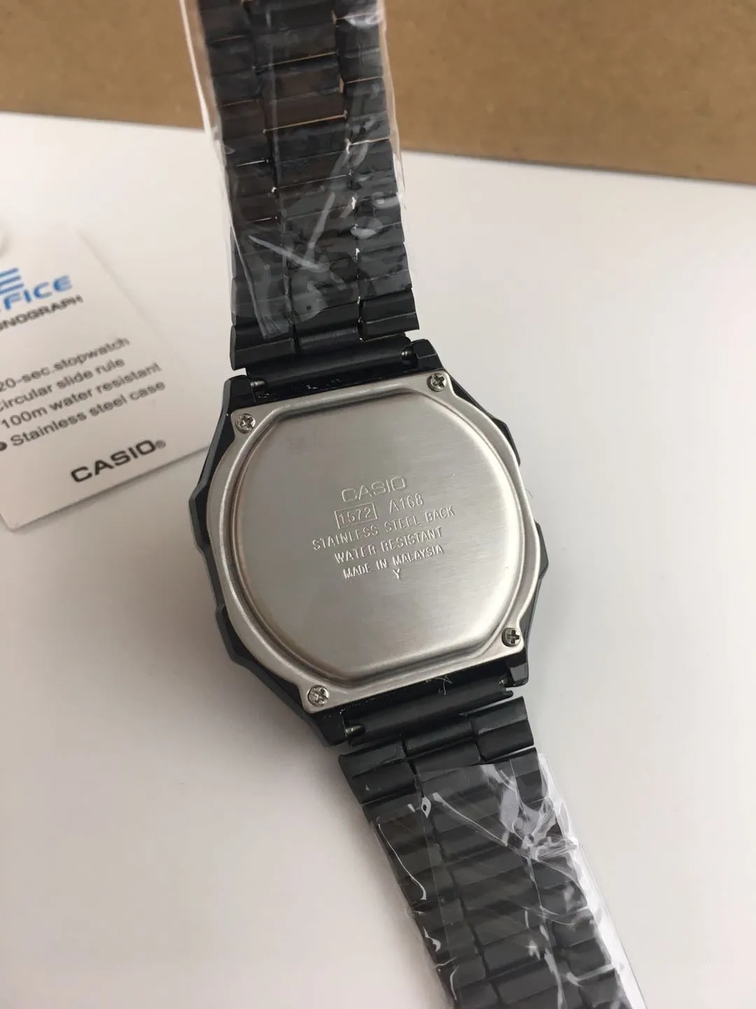 CASIO Vintage Touch Screen LED Watch - Black