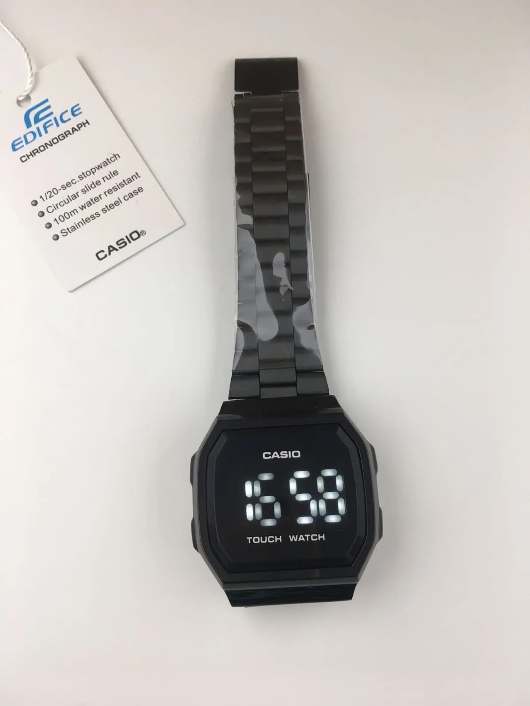 CASIO Vintage Touch Screen LED Watch - Black