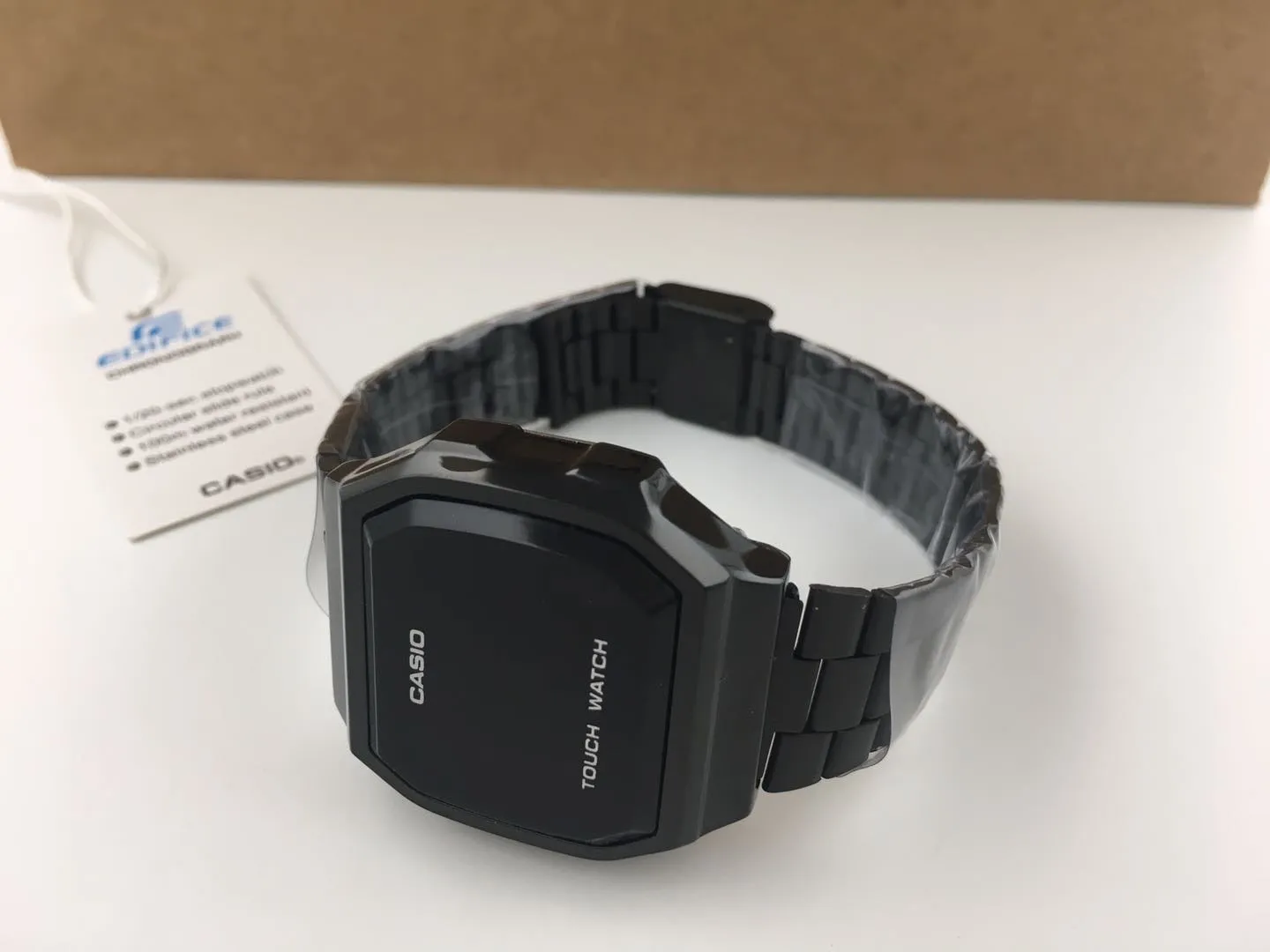 CASIO Vintage Touch Screen LED Watch - Black