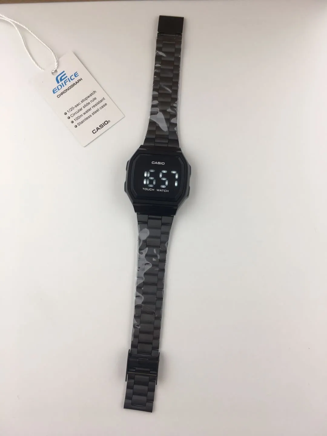 CASIO Vintage Touch Screen LED Watch - Black
