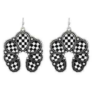 Checkers Squash Fashion Earrings