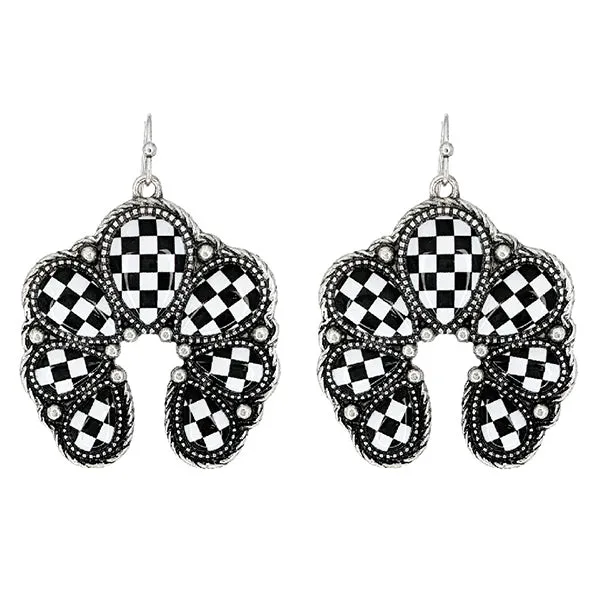 Checkers Squash Fashion Earrings
