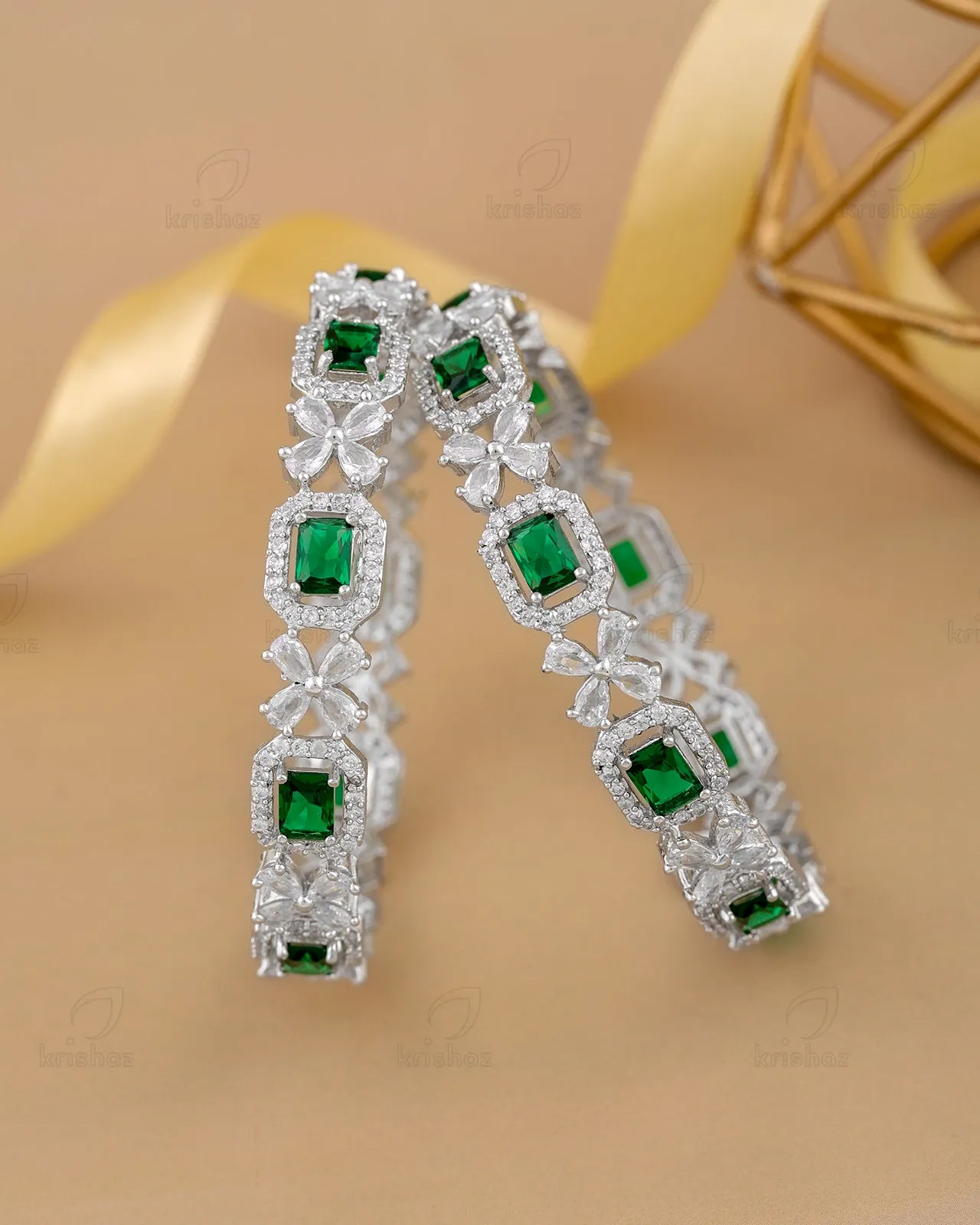 Christina Pair Of Cz Bangles