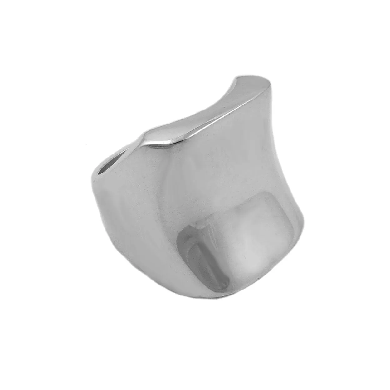 Chunky Silver Horse Saddle Ring for Women