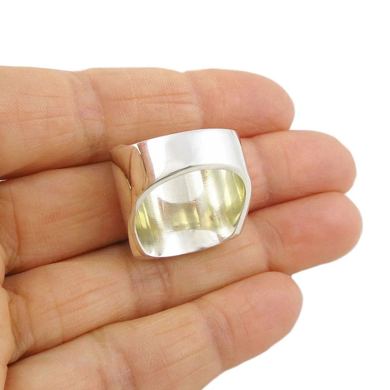 Chunky Silver Horse Saddle Ring for Women