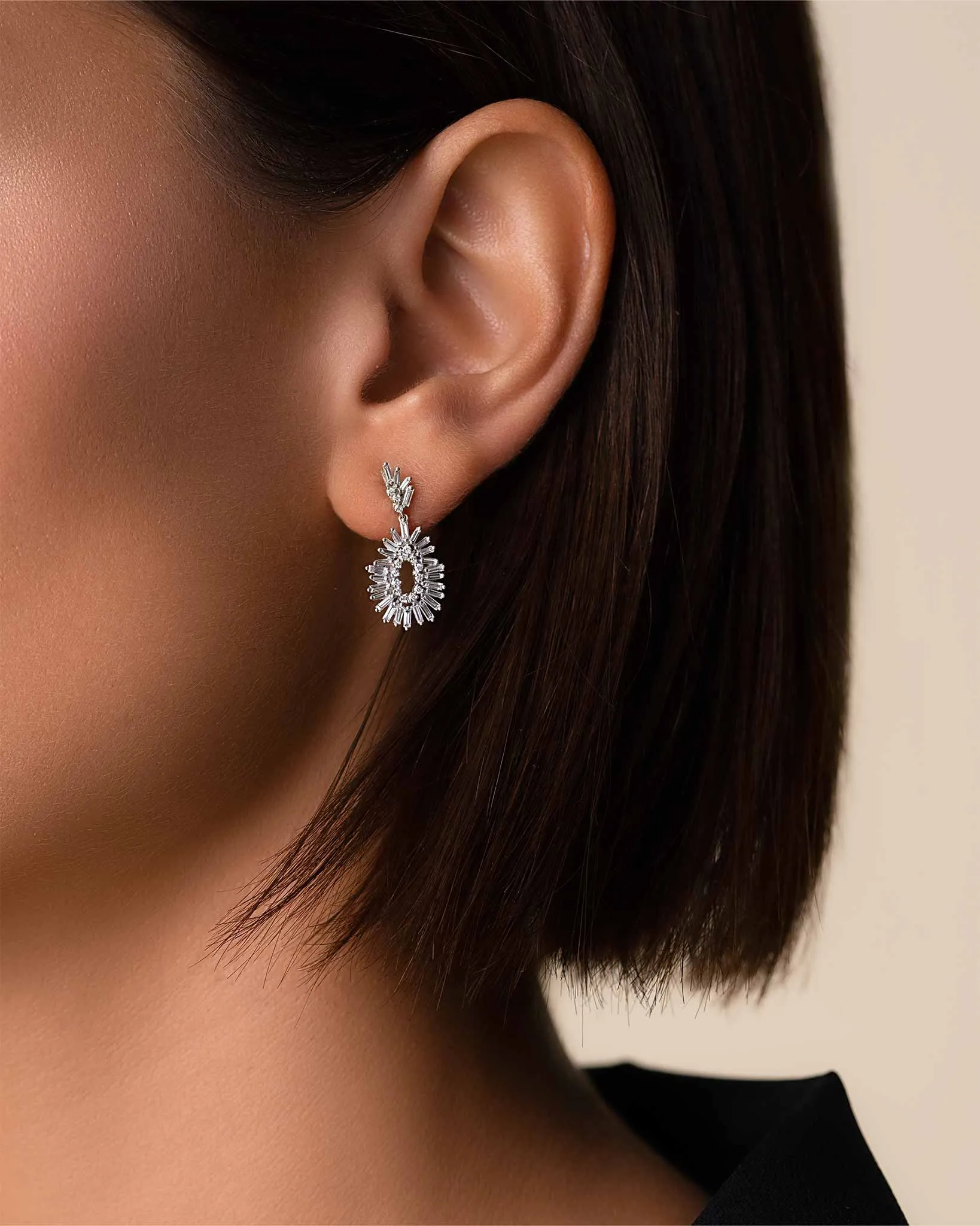 Classic Diamond Mini Tear Drop Earrings